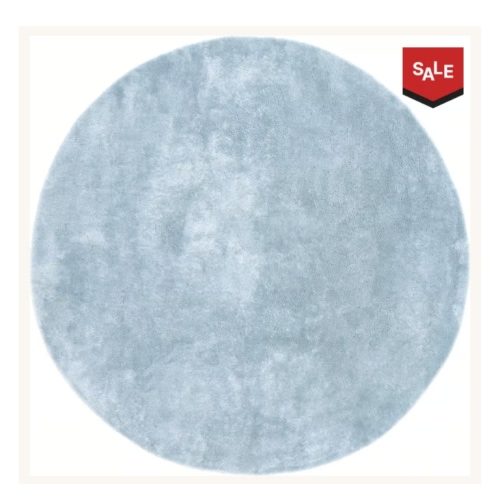 Washable Solid Shag Rug | Light Blue