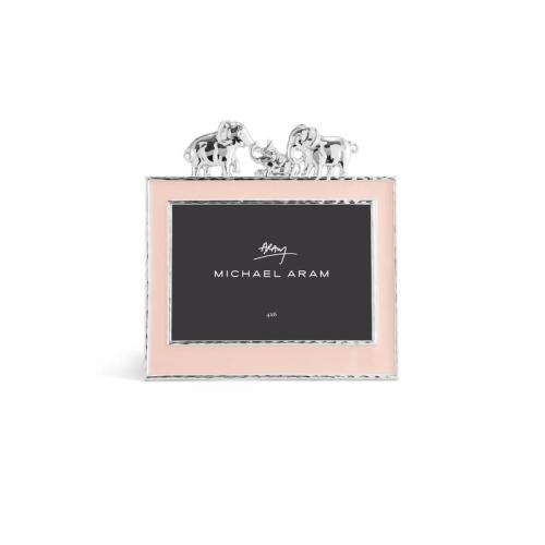 Elephant Frame Pink Enamel 4x6
