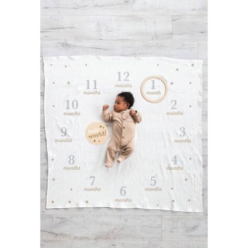 Pearhead Baby Milestone Blanket and Photo Prop Set - 3pk