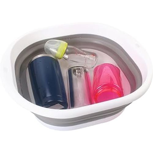 Baby Bottle Wash Basin,Babyhood Multi-Purpose Collapsible Wash Basin,for Washing Baby Bottles and Breast Pump Parts,Reusable Baby Bottle Sink Basket for Home and Travel.