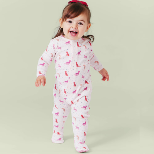 cheetah bonita organic cotton magnetic parent favorite footie