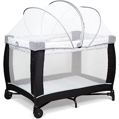 Beberoad Love Pack N Play Tent Cover Playpen Mosquito Net Cover with 2-Way Zipper for Travel Crib/Playard (White)