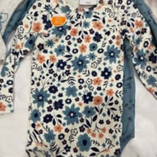 Carters girls 3 pack floral long sleeve bodysuit 18M