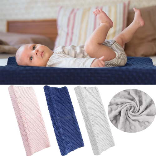 Changing Table Pad Cover Cradle Sheet, Fits 32"/34''x16" Contoured Diaper Changing Pad, Soft Cozy Minky Dots Plush Changing Table Covers