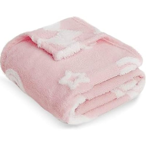 BORITAR Unicorn Baby Blanket for Girls 3D Soft Warm Fleece Jacquard Plush Bed Blanket Cute Animal Pattern for Toddler Infant Newborn or Home Decor (30 x 40 Inch, Pink)