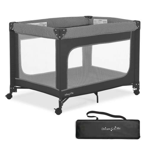 Dream On Me EZGo Portable Playard, Black And White