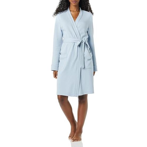 Amazon Essentials Women's Lightweight Waffle Full-Length Bath Robe (Available in Plus Size)