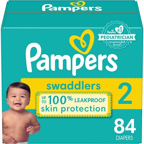 Pampers Swaddlers Newborn Diaper Size 2 84 Count - Size 2 (Pack of 84)