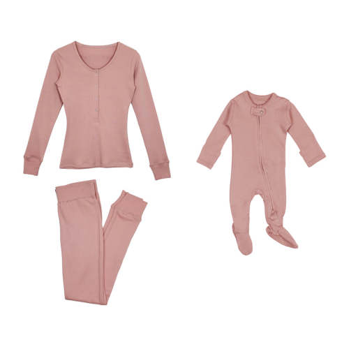 Mommy & Me Bundle in Mauve (XS, Zipper, 0-3M)