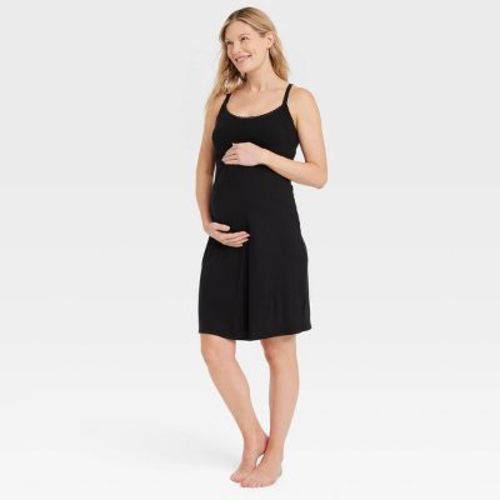 Drop Cup Nursing Maternity Chemise - Isabel Maternity by Ingrid & Isabel™ Pink M: Knit Nightgown, Pullover