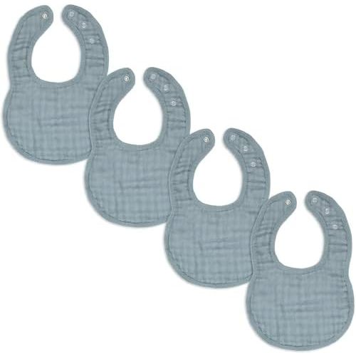 Comfy Cubs Muslin Baby Bibs, Drool Bibs, Adjustable with Easy Snaps, Teething & Drooling, Absorbent Bibs for Boys & Girls