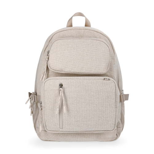 No Boundaries Women's 17.5" Multi Pocket Backpack, Taupe
