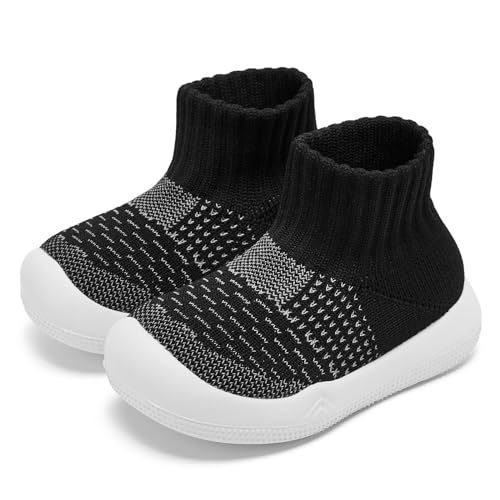 Eashi Baby Boy Girl Non-Skid Indoor Infant Walking Shoes Breathable Warm Elastic Sock Shoes with Memory Sole Protect Toes Outdoor Sneakers