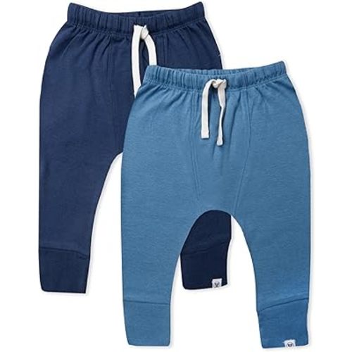 HonestBaby Multipack Honest Pants Joggers Pull on 100% Organic Cotton for Infant Baby and Toddler, Boys, Girls, Unisex