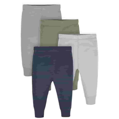 Gerber Baby Boys Essential Pants, 4-Pack, (Newborn - 24 Months)