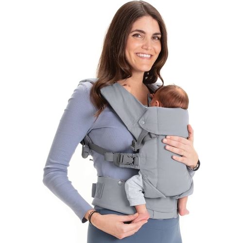 Beco Baby Carrier Gemini Newborn to Toddler-Front, Back and Hip Seat Carrier,Baby Carrier Backpack & Baby Front Carrier with Adjustable Seat,Ergonomic Baby Holder 7-35lbs (Grey)