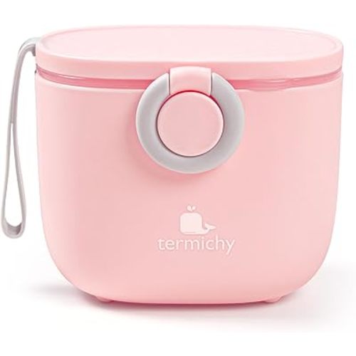 Termichy Baby Formula Dispenser, Portable Milk Powder Dispenser Container with Carry Handle and Scoop for Travel Outdoor Activities with Baby Infant, 8.8OZ, 0.55LB, 250g (Pink)