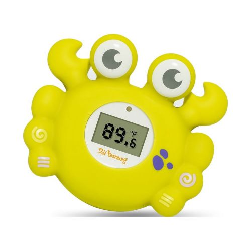 Doli Yearning Baby Bath Thermometer with Room Temperature|(℃/℉) Fahrenheit and Celsiu|Kids' Bathroom Safety Products| Bath Toys| Crab