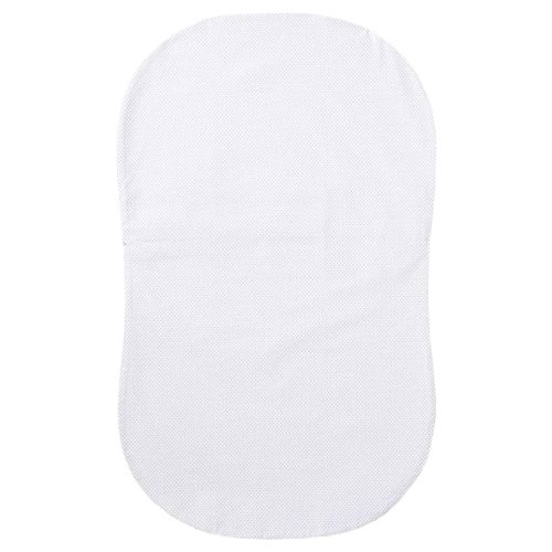 Halo Bassinest Fitted Sheet, 100% Cotton, Super Soft Bassinet Sheet for Baby Boys, Girls and Unisex, Breathable and Lightweight Mattress Pad Cover, Grey Pin Dot