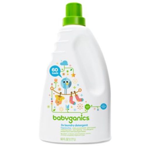 Babyganics® 60 oz. Fragrance-Free 3x Laundry Detergent - WHITE - 60 OZ