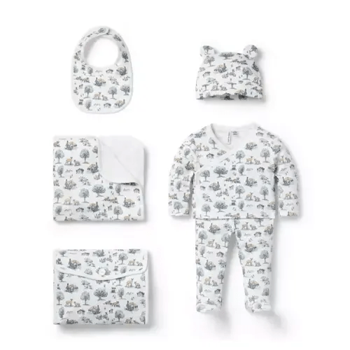 Baby Jet Ivory Woodland Toile Baby Bundle Of Love Gift Set by Janie and Jack