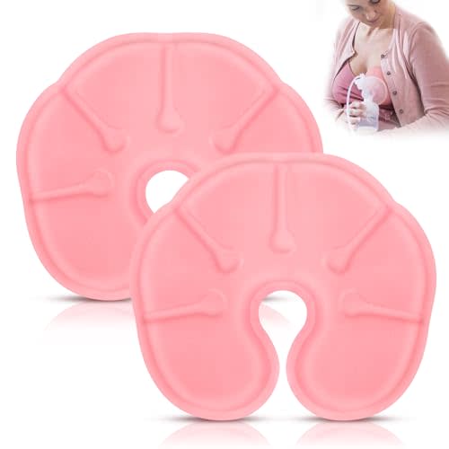 Healthelife Large Breast Therapy Packs, 2Pack Reusable Gel Breast Ice Pack with Soft Cover Hot Cold Breastfeeding Essentials for Relieve Mastitis, Clogged Ducts Pain, Ideal for Nursing Moms