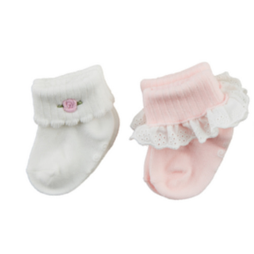 Pink Foldover Sock Set | Infant Sock Collection | Mud Pie