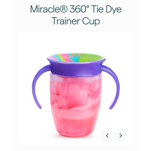 Tie Dye Miracle® 360° Trainer Cup, 7oz | Toddler Drinkware | Munchkin