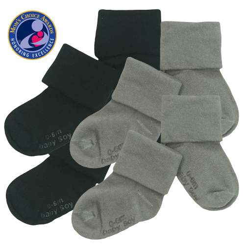 Babysoy Baby Stay on Socks with Grips- Set of 4 or 6
