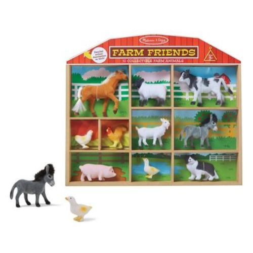 Melissa & Doug Farm Friends Collectible Toy Animal Figures - 10pc