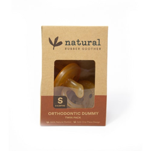 Natural Rubber Soother - ORTHODONTIC Twin Pack (Small or Large) - Go For Zero