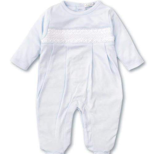 Hand Smocked CLB Charmed Blue Footie