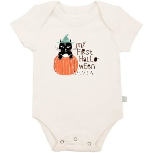 Finn + Emma Organic Cotton Graphic Baby Bodysuits - Gender Neutral Onesie for 0-12 Months in Multiple Sizes and Styles