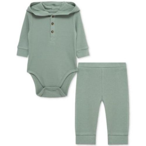 Baby Hooded Bodysuit & Pants, 2 Piece Set