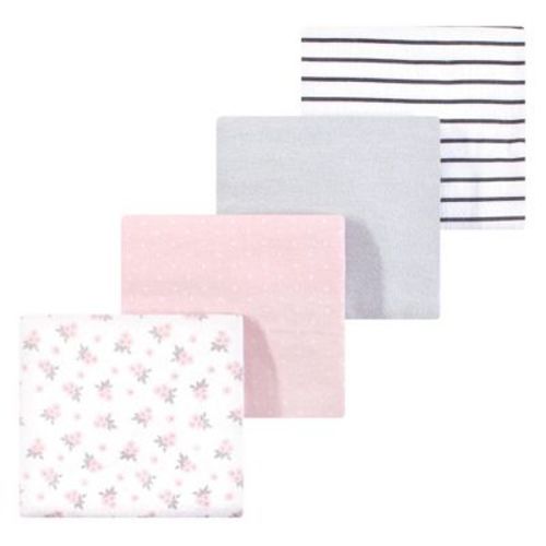 Luvable Friends Little Treasure Flannel Receiving Blankets 4pk