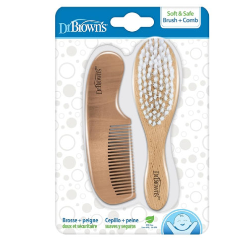 Amazon.com: Dr. Brown's Soft and Safe Baby Brush + Comb : Baby