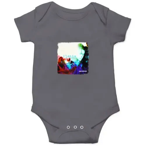 Alanis Morissette Onesies Kids's Short Sleeve Onesie Charcoal, Size 6M sold by FilanoActv | Printerval
