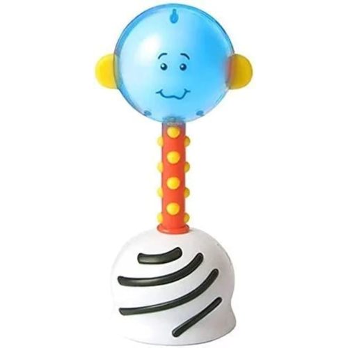 NogginStik Light-up Developmental Rattle - Color Changing, Textured for Grasping, Mirror & Rattle Sound - Sensory Toy for Babies, Ages 0-12 Months