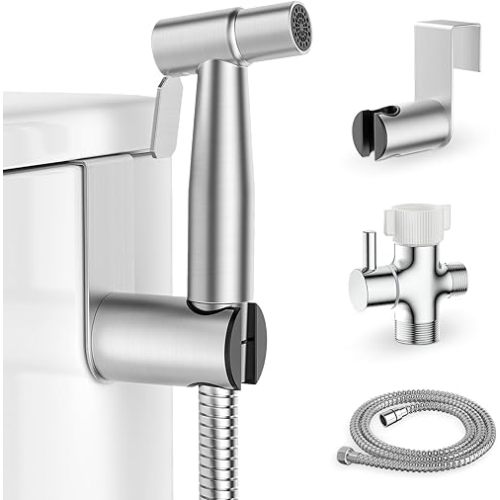 Dual Mode Bidet Sprayer, Soft & Jet Spray with Aerator, Adjustable Water Flow, Leak-Proof Stainless Steel, 47" Hose, for Toilet & Feminine Wash