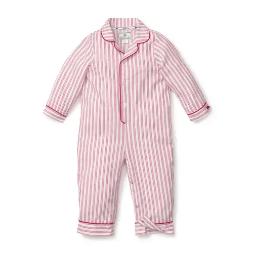 Baby's Twill Classic Romper in Antique Red Ticking