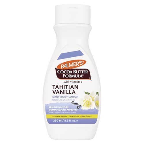 Palmer's Cocoa Butter Formula Tahitian Vanilla Body Lotion, 8.5 Oz, Daily Moisturizing Lotion for Dry Skin with Shea Butter & Vitamin E, Hydrates & Protects, Helps Provide 48-Hour Deep Moisture