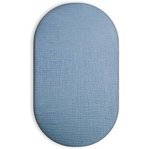 Bassinet Sheet for Baby Boy and Girl, Universal Fit for Rectangle, Oval, Hourglass Bassinet Mattress, Moses Basket Sheets (Costume Blue)