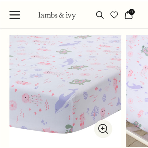 Sea Dreams Soft White 100% Cotton Nautical Ocean Fitted Crib Sheet – Lambs & Ivy