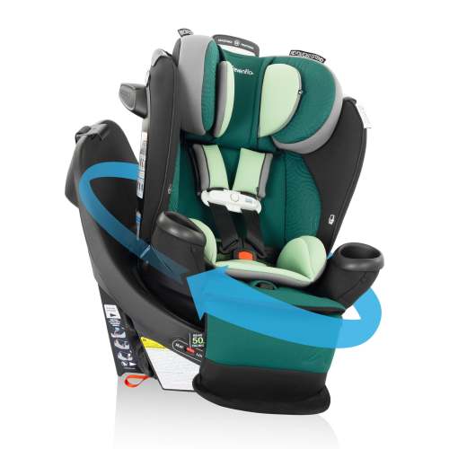Revolve360 Extend All-in-One Rotational Car Seat with Green & Gentle Fabric - Evenflo® Official Site