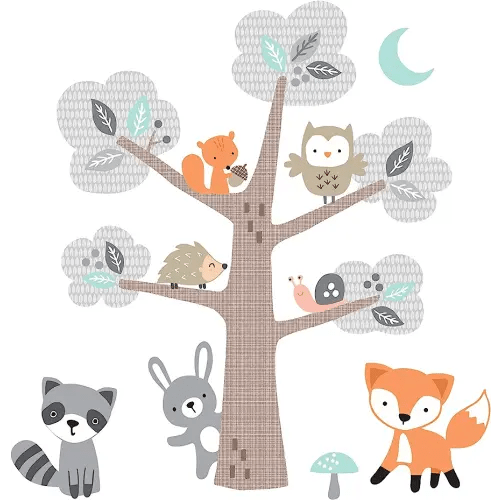 Bedtime Originals Woodland Friends Wall Decals, Multicolor
