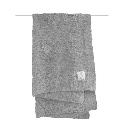 Little Giraffe Plush Chenille Knit Baby Blanket 29" x 35", Silver