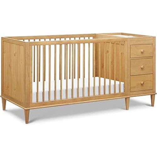 DaVinci Marley 3-in-1 Crib and Changer Combo in Honey