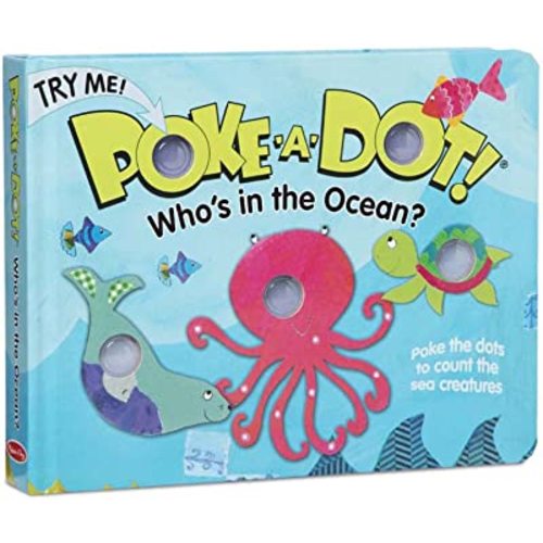 Melissa & Doug Children's Book - Poke-a-Dot: Who’s in the Ocean (Board Book with Buttons to Pop)