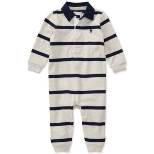 Ralph Lauren Baby Boys Striped Rugby Cotton Coverall