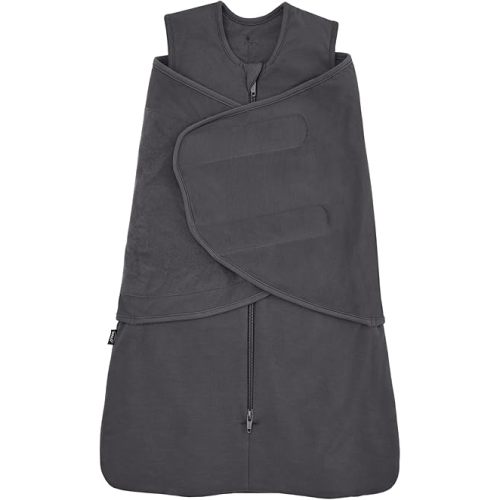 HALO Sleepsack Supersoft Swaddle, Viscose Made from Bamboo, Sleeping Bag for Babies, 2 TOG, 0-6 Months, Small (Pack of 1), Charcoal